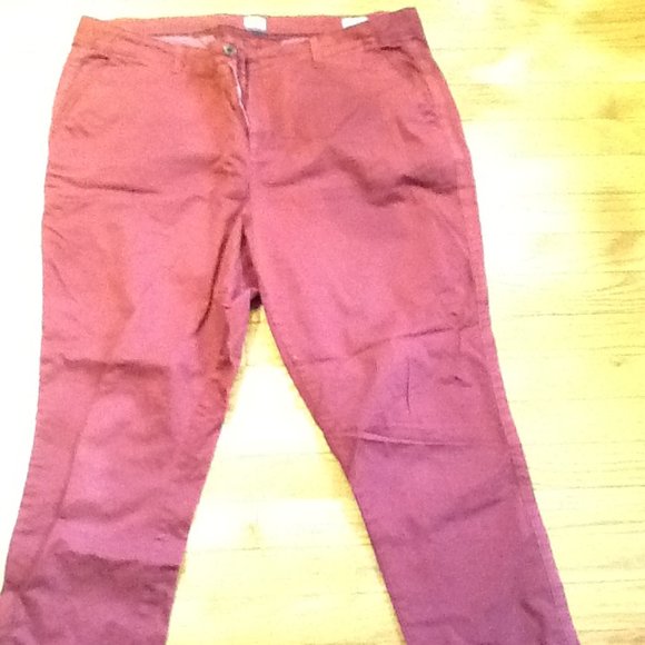 GAP Women's Straight Leg Pants - Deep Red 16 - Picture 4 of 6
